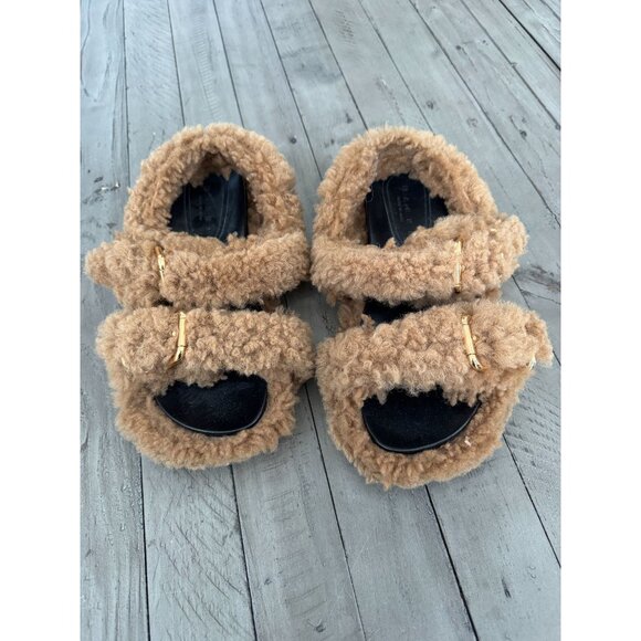 Marni Brown Shearling Sandal Size 40 - Picture 1 of 6